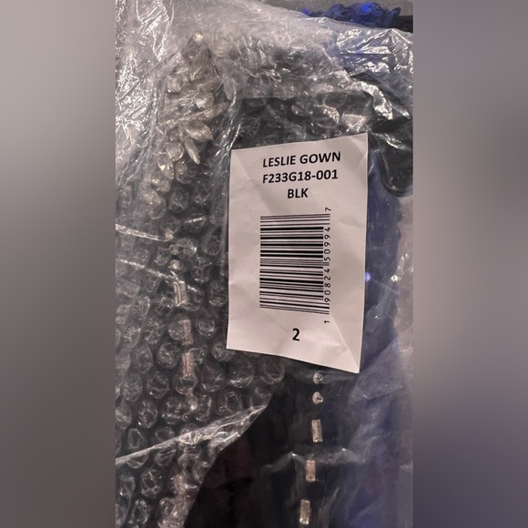 Sachin & Babi Leslie One-Shoulder Gown NWT in Black - Picture 8 of 8